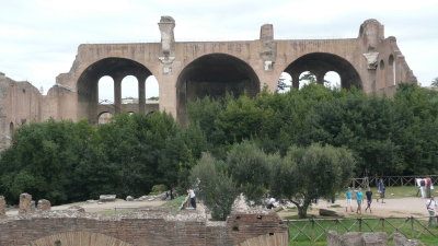 Enormous arches of the Basilica of Constantine.