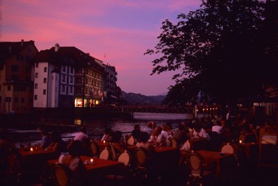 Cafe at Dusk, Luzern