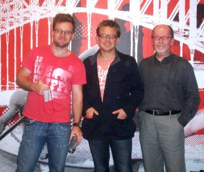 Stephen Carnell, Toby Levins & Nick Bolton after ABC Radio interview 2009