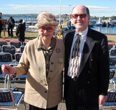 Rosie and Stephen Carnell at HMAS Kuttabul memorial ceremony 2009