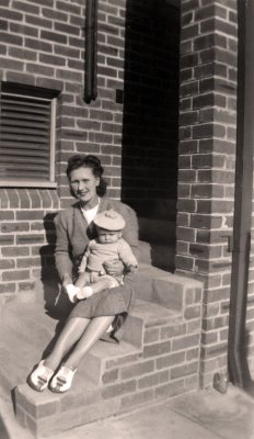 Rosemary Carnell with Stephen Carnell Ryde circa 1949