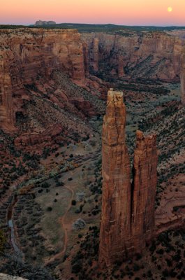 Spider Rock Moonrise (Canyon De Chelly)