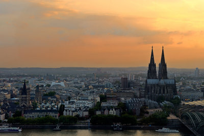 Sunset over Cologne