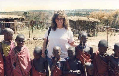 Me with the young children of the tribe.