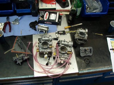 Disassembled KTM carbs for research