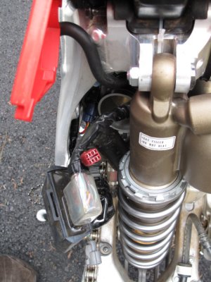 2009 CRF450R Fuel Injection Remapping Connection