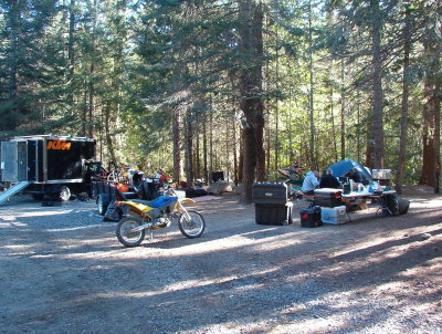 Day 6- The Survivor camp, 800 miles of gravel roads, trails, and pavement. Down to 3 riders, returning to North Bend