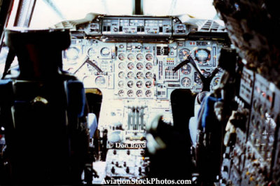 1985 - a view of a British Airways Concorde cockpit at Miami International Airport