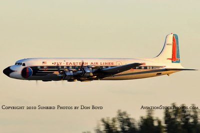 Historical Flight Foundations's restored Eastern DC-7B N836D flyby aviation stock photo #6385