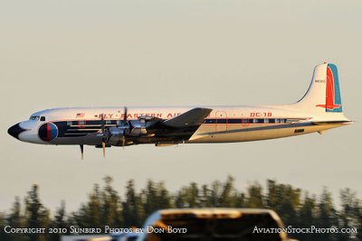 Historical Flight Foundations's restored Eastern DC-7B N836D flyby aviation stock photo #6386