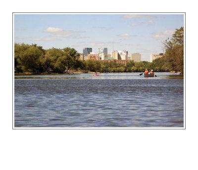 Kayaking on Wascana Lake