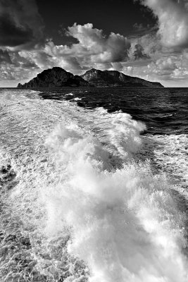 At Capri in black and white.
