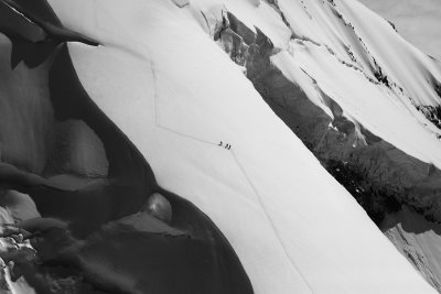 Three Climbers:  Mt Baker, N Ridge <br> (MtBaker070310-064adj.jpg)