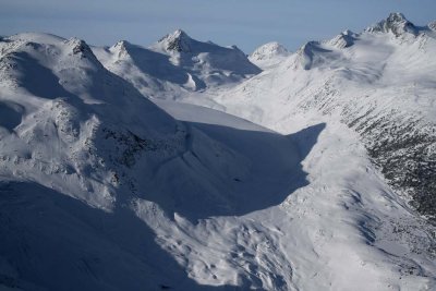 Frank Smith Glacier, Mt Fowler, & Transition Pk, View W/NW  (Lillooet011508-_0274.jpg)