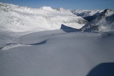 Upper Frank Smith Glacier, View NE Down Glacier  (Lillooet011508-_0523.jpg)