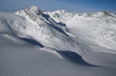 Upper Frank Smith Glacier:  View NW To Mt Fowler  (Lillooet011508-_0527.jpg)