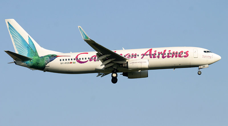 Tropical bird adorns Carribean 737-800