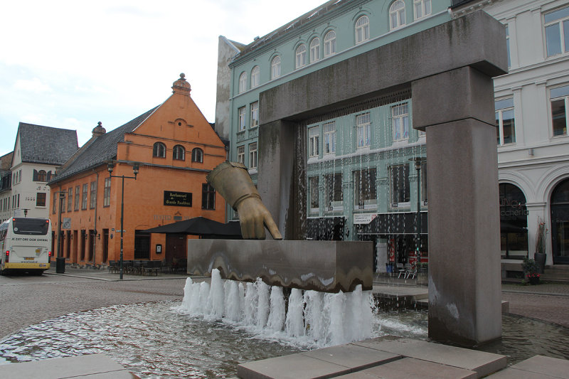 Finger in old town square