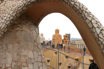 Another view of the the Casa Mila roof terrace