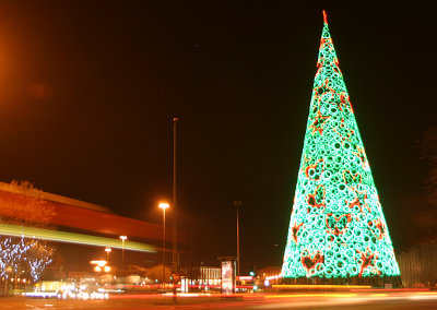 Christmas Tree outside Madrid's Atocha Train Station