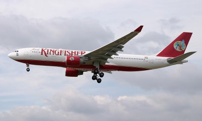 King Fisher A-330-200 arriving in LHR