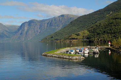 A dock along the Aurlandsfjord