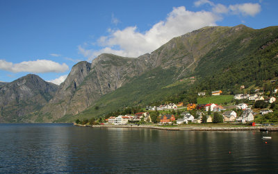 Small town along the fjord