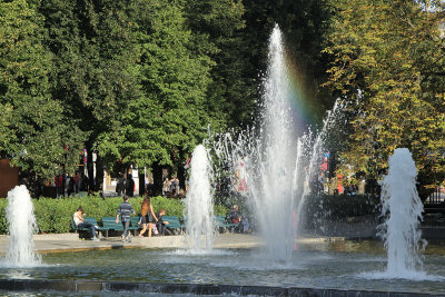 Fountain in the center of city