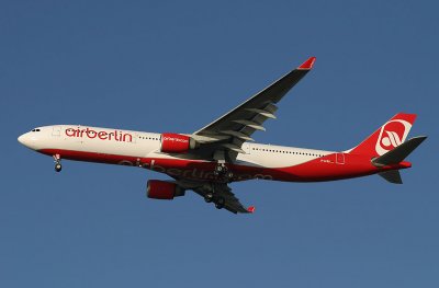 The new Air Berlin colour now applied to the LTU A330-300