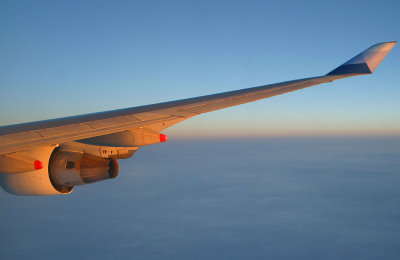 Wing over Pacific, onboard China Airlines 747-400 en route to TPE