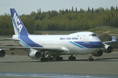 Nippon Cargo Air 747-400 arriving in ANC