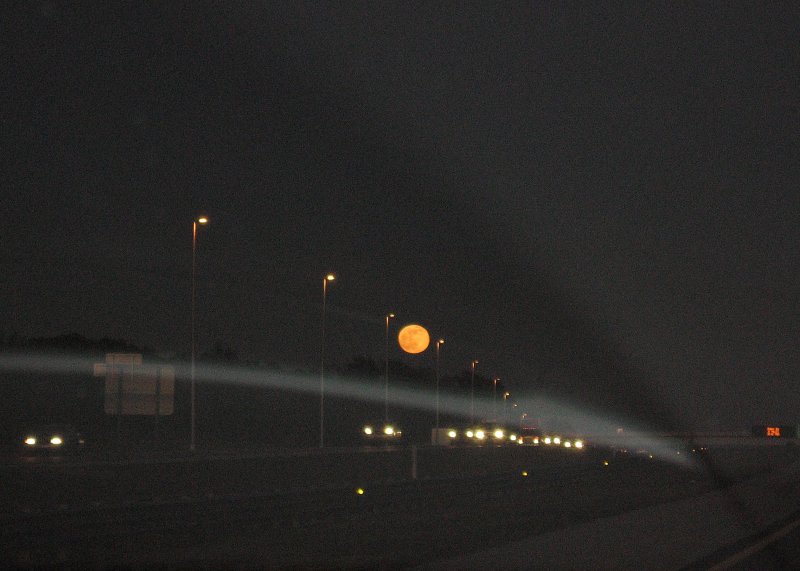 On Dec. 12, driving back to Orlando, we saw the closest full moon in 23 years!
