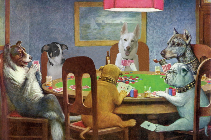 On September 7, Howard celebrated a birthday. I photoshopped him a little picture of Allie and Joey playing poker....