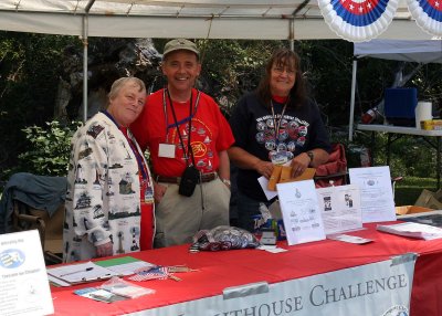 Chris, Al and Carol happy at work in the Chesapeake Chapter's booth!