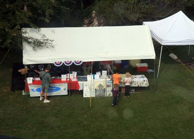 The Challenge booth, as seen from the top of the lighthouse