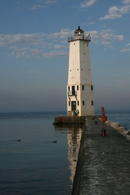 The Frankfort Pier lighthouse was interesting