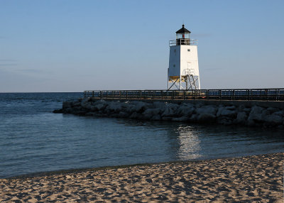 Charlevoix south of Petoskey has a very basic light.