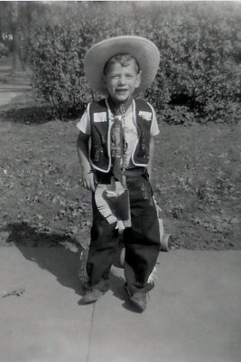 All I can say about this picture is that, to this day, Howard still likes his cowboys and Indians!