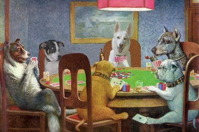One night we came home to find Allie (and Joey) playing poker.   I guess Howard taught her that, because I sure didn't!