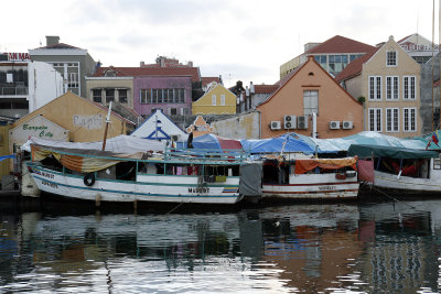 The floating market - schooners from Venezuela come to sell fruits and veggies in Willemstad