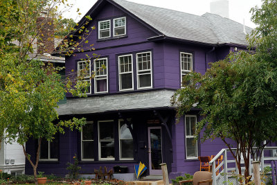 and a beautiful purple house!