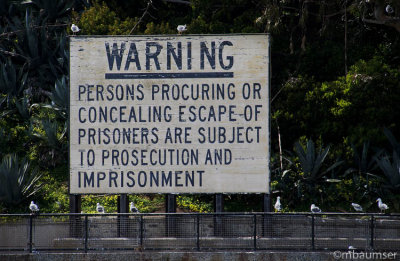 Warning Sign at Alcatraz
