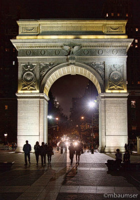 Washington Square Arch At Night