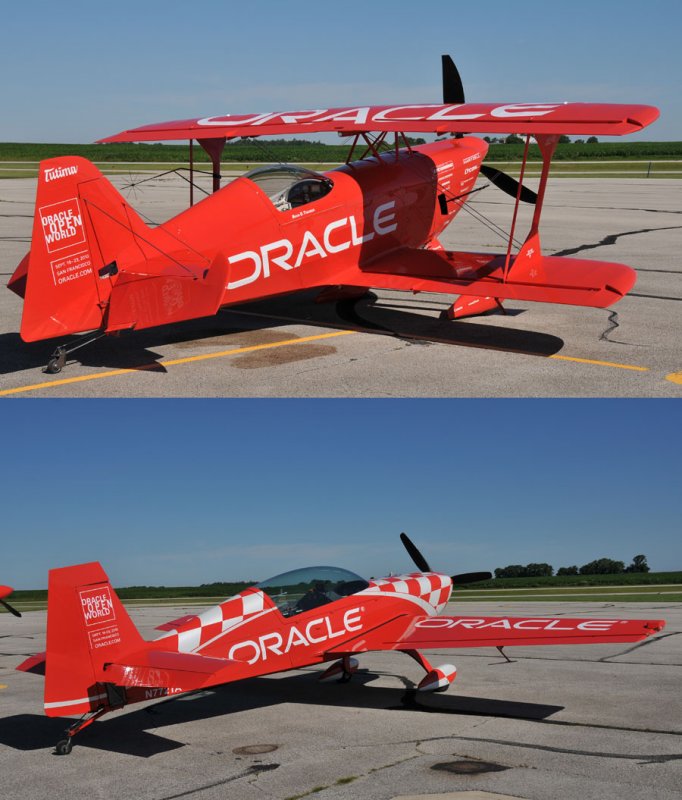Sean D. Tucker aerobatic planes at the Piqua airport