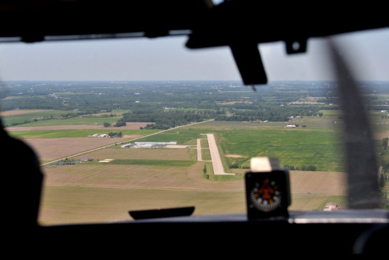 Approaching Piqua Airport from the East