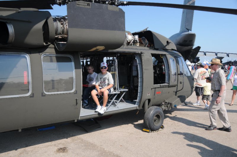 Nolan and a Blackhawk