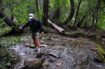 In the creek above Hanging Lake Falls