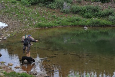 Flyfisherman & Dog