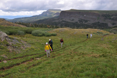 On top of the Flattop Mountains