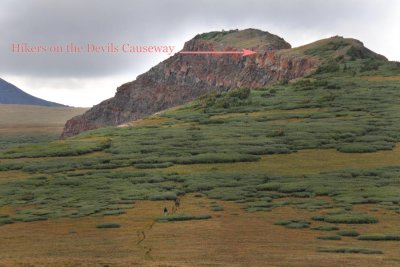 Our first view of the Devils Causeway (11,700')